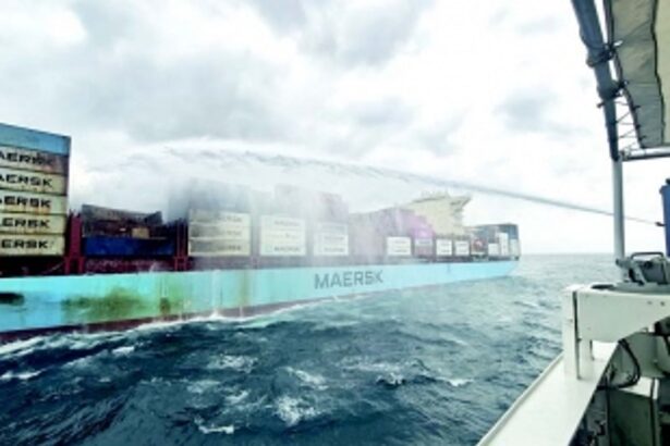 Day 10: Coast Guard continues to battle  fire on Maersk Frankfurt