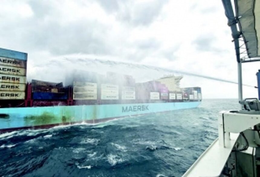 Day 10: Coast Guard continues to battle fire on Maersk Frankfurt