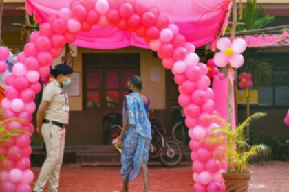 Decorated booths attract large number of voters
