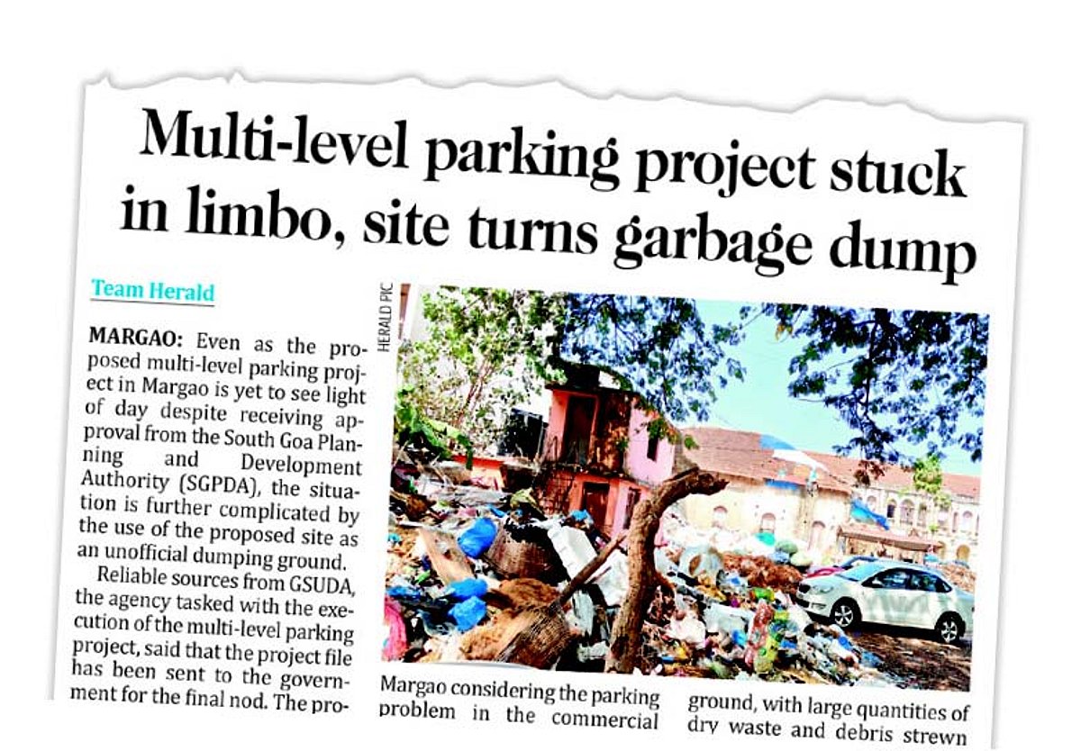 Delays and doubts plague Margao’s
multi-level parking project