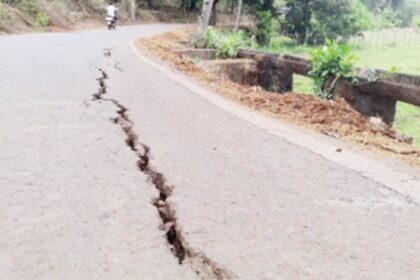 Demand for immediate repair of crack on Uguem village road