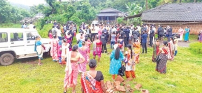 Demarcation of proposed land at Melauli held under police protection