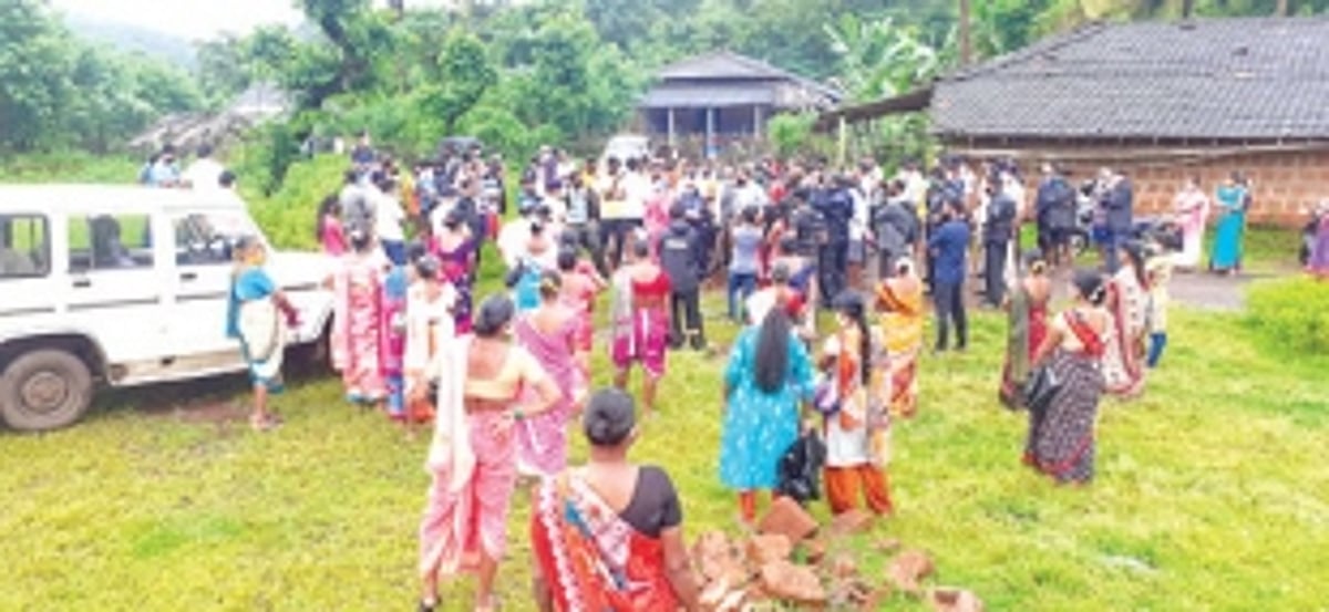 Demarcation of proposed land at Melauli held under police protection