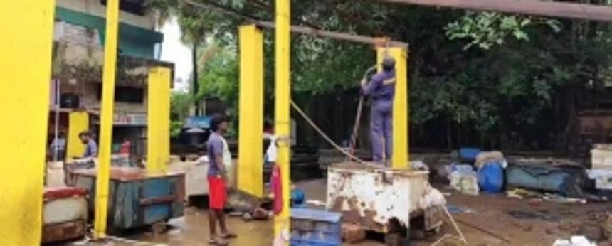 Demolition work of Vasco fish market begins