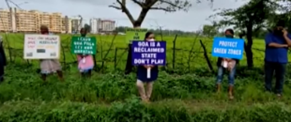 Denotify our land, Aquem Baixo   farmers urge govt