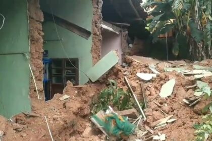 Desperation as Naresh Nagvenkar’s house at Ribandar collapses