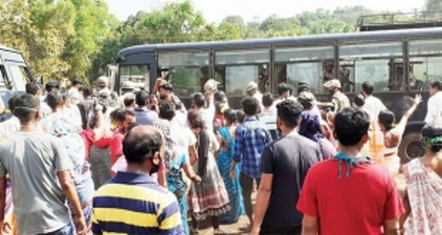 Despite protests, land for IIT demarcated at Shel-Melauli 1 Despite protests, land for IIT demarcated at Shel-Melauli