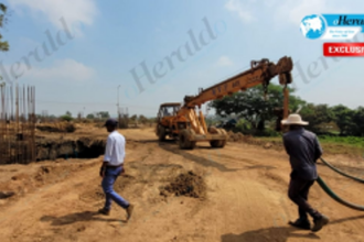 Devastation caused by Western bypass on stilts at Mungul / Seraulim