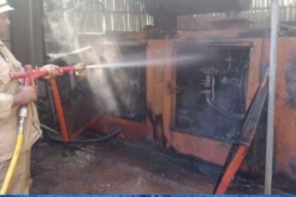 Diesel generator of a shack near Calangute ice factory gutted in fire