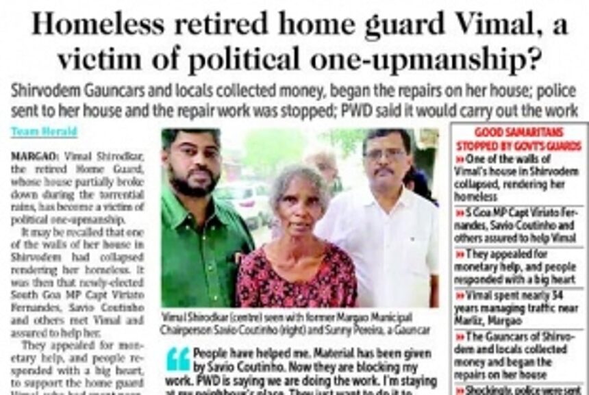 Digambar chose to ‘sabotage’ reconstruction of retired home guard’s house, with people’s donations: Locals