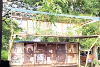 Dilapidated state of bus shelters