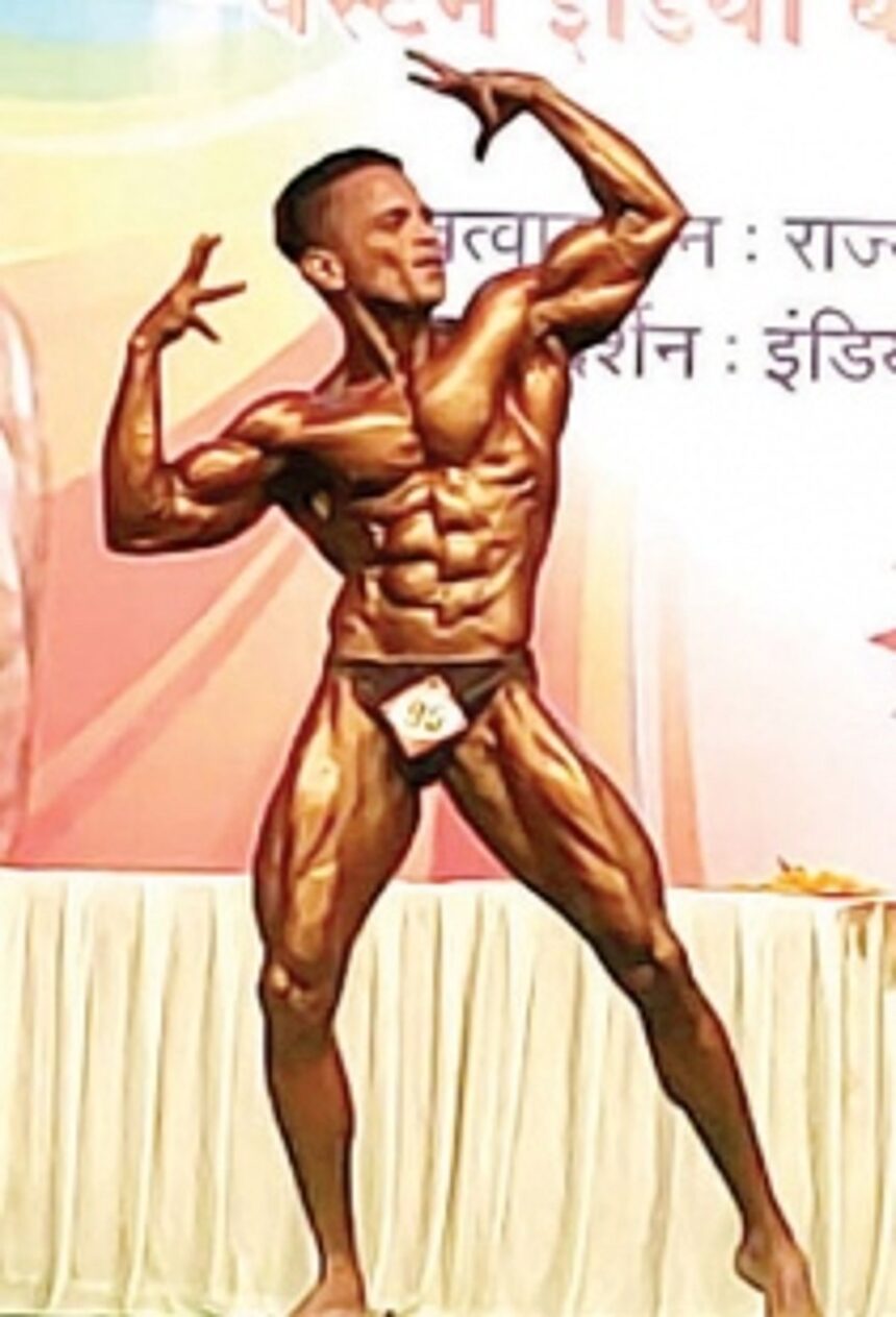 Dinesh wins gold at  National bodybuilding