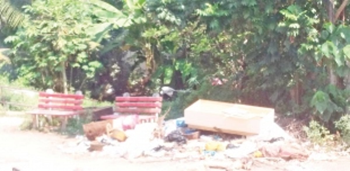 Don’t dump garbage next to  public benches at Vasco