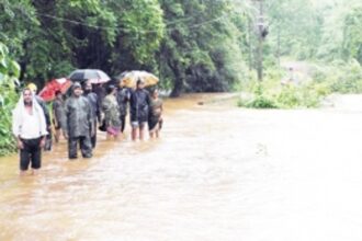 Downpour turns Dhangarwada into an island