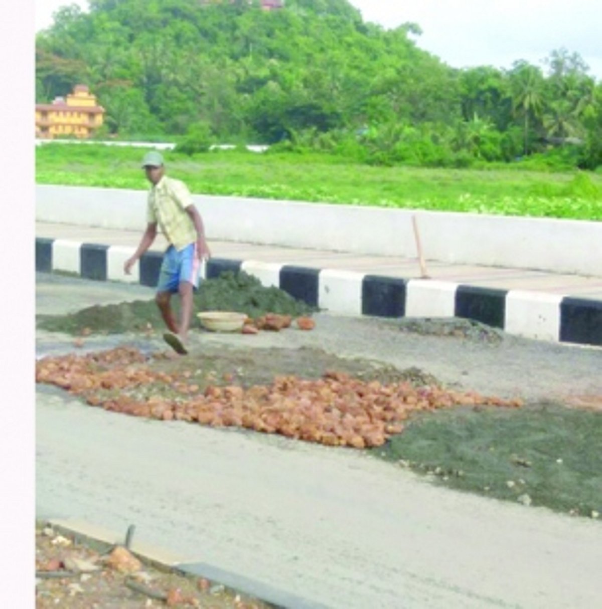 Dr Ambedkar junction to Curchorem Fire Station road repaired after Herald report