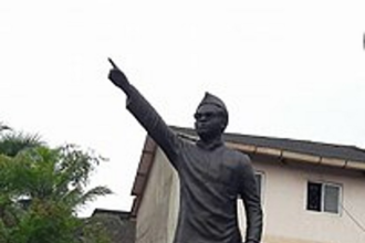 Dr Lohia’s statue dismantled but kept in godown  under safe custody, says GSUDA