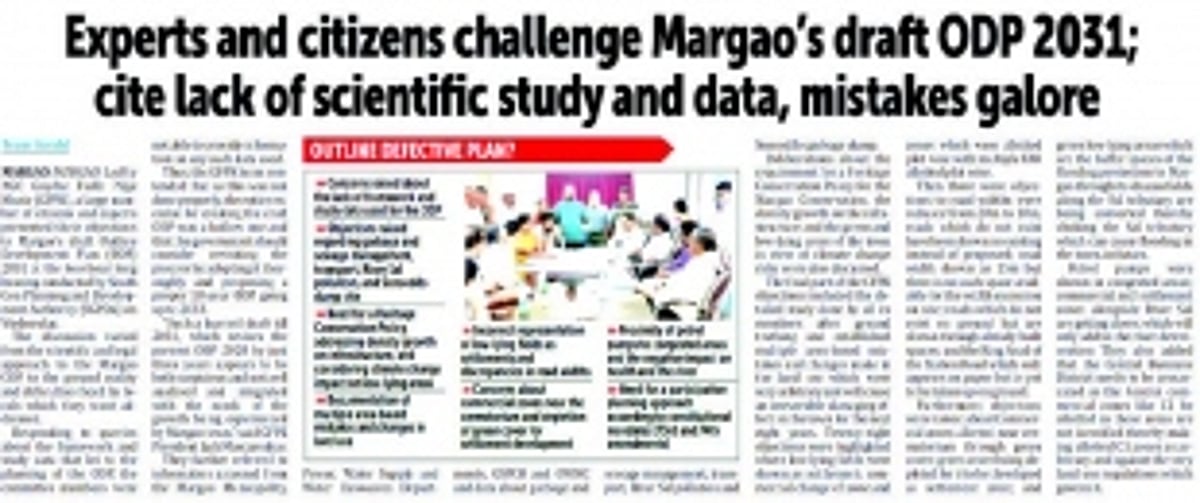 Draft Margao Outline Development Plan 2031 finalised and sent for approval: SGPDA
