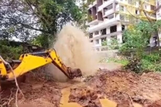 Drinking Water Pipeline Burst Disrupts Supply in Davorlim