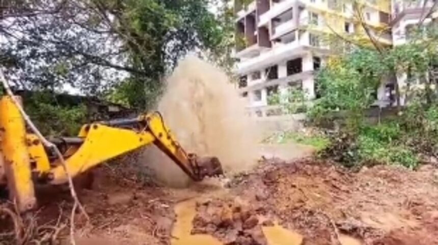 Drinking Water Pipeline Burst Disrupts Supply in Davorlim