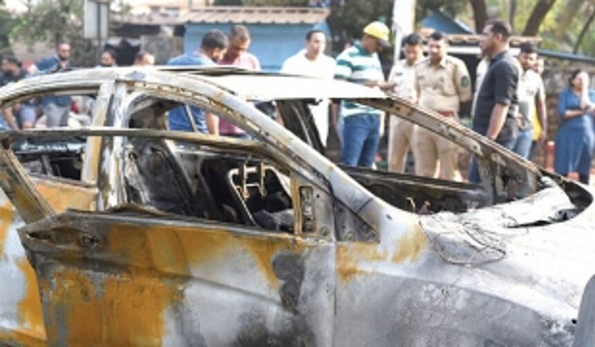 Driver charred to death as speeding car crashes into parked vehicles at Tonca; fire fighters douse flames, retrieve body from inferno 1 Driver charred to death as speeding car crashes into parked vehicles at Tonca; fire fighters douse flames, retrieve body from inferno