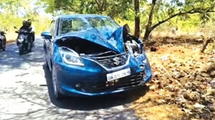 Driver escapes unhurt after hitting stray cattle on Mapusa-Siolim road
