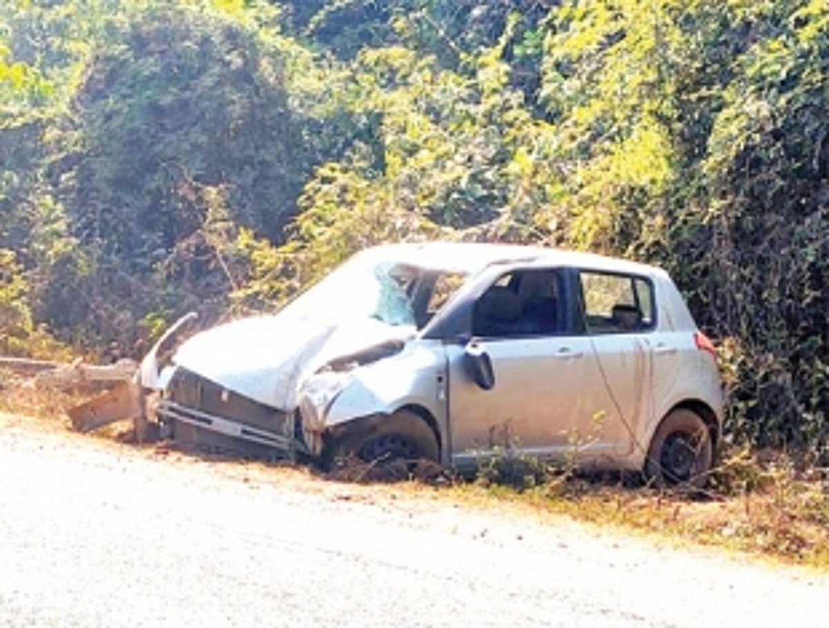 Driver injured as car slams into electric pole