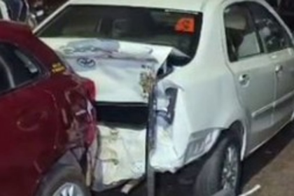 Drunk Tourist Causes Chaos in Calangute, Locals Detain Him After Dramatic Car Crash