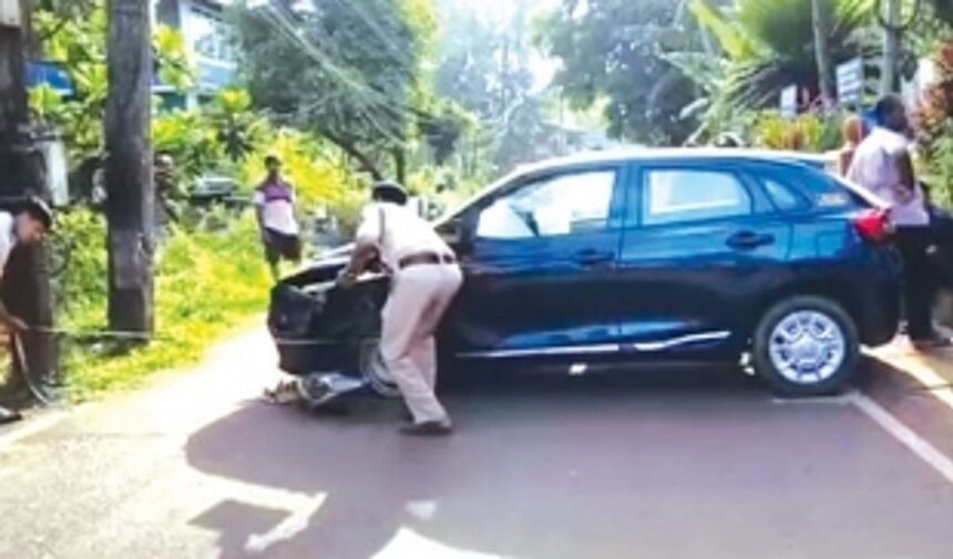 Drunk tourist rams car into electricity pole 1 Drunk tourist rams car into electricity pole