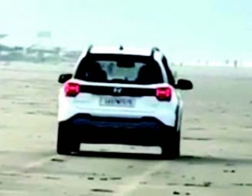 Drunk tourist recklessly drives car near turtle nesting sites in Morjim