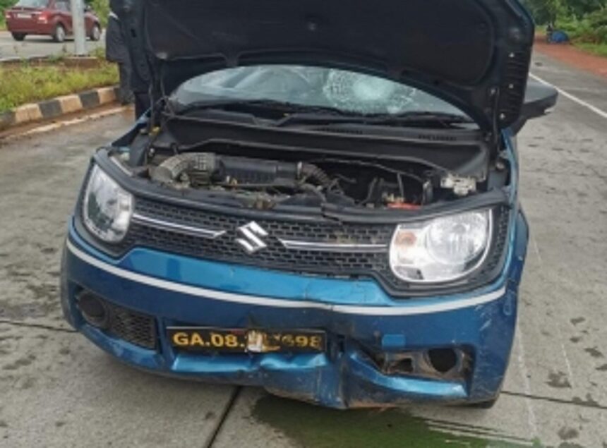 Drunken Tourists in Rent-a-Cab Ram Two-Wheeler at Bambolim
