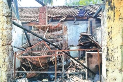 Dry fish shop, merchant’s home gutted in early morning blaze at Gandhi Market