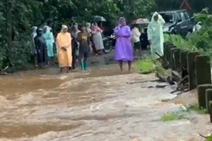 Dudhsagar River Overflows Again, Roads and Valshem Bhati Bridge Submerged