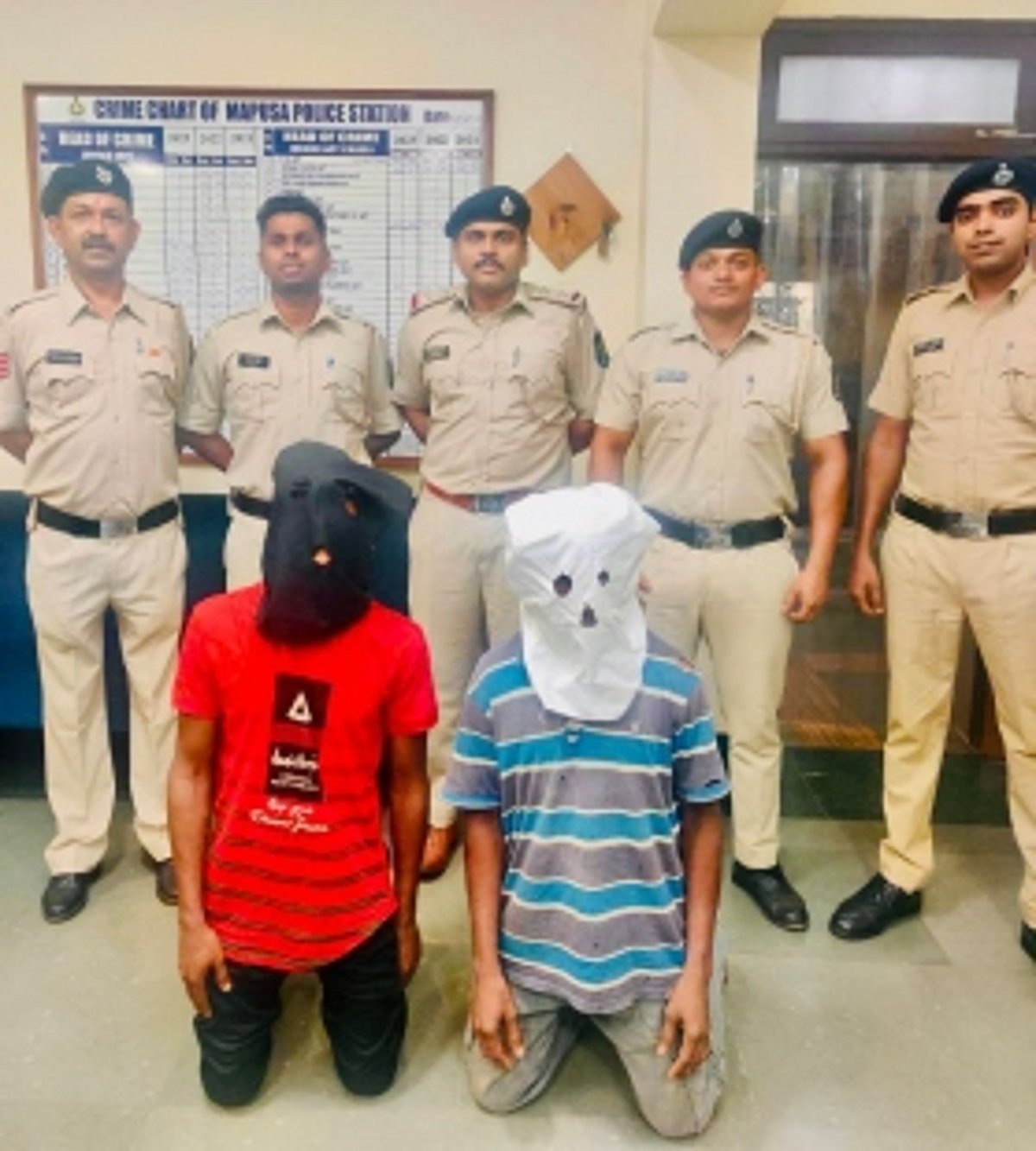 Duo held for   slaughtering   cow at Siolim