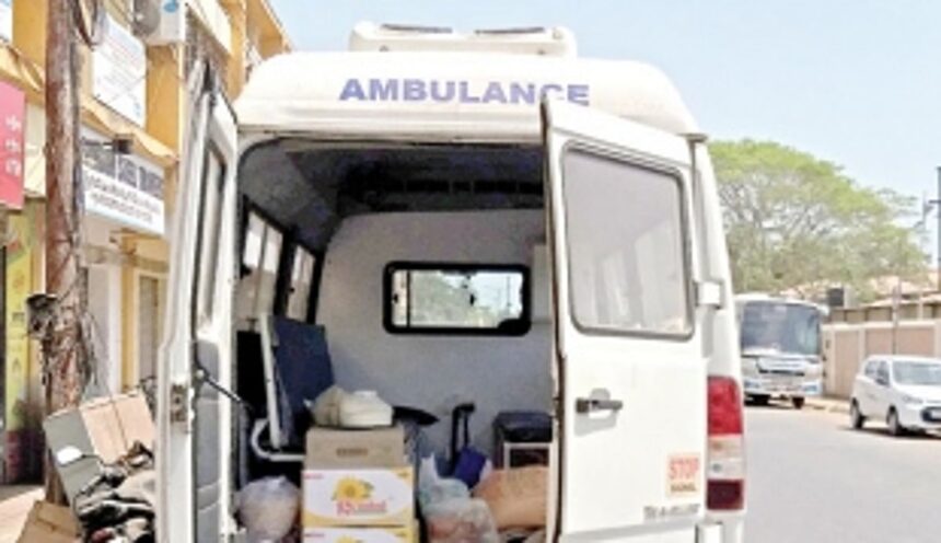 ESI ambulance used to transport groceries