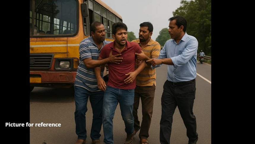 Elderly Man Killed in Guirim Highway Accident; Bus Driver Caught by Locals While Trying to Flee 1 Elderly Man Killed in Guirim Highway Accident; Bus Driver Caught by Locals While Trying to Flee