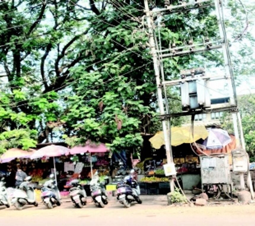 Electric transformer at Vasco market needs fencing 1 Electric transformer at Vasco market needs fencing