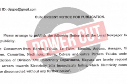 Electricity Department Notice: Immediate Action Required for Arrears Clearance