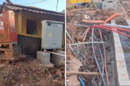 Electricity cables damaged in St. Inez, Panjim due to Smart City authorities' negligence