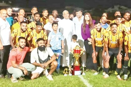 Elric, Pralhad guide Canacona SCC to
clinch Navelim Villagers Union Cup