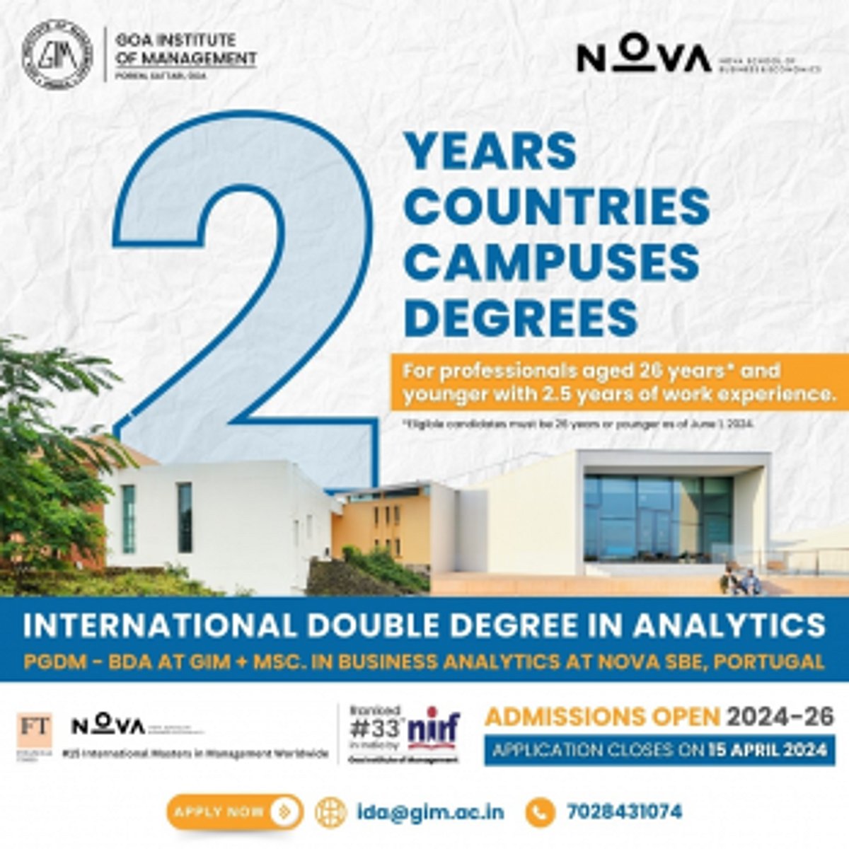 Embark on a top-tier analytics program in Goa and conclude it in Portugal!