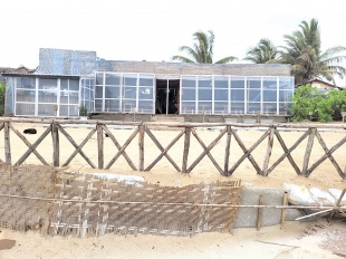 Encroachment by beach shacks