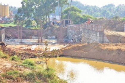 Environmentalists have raised concern about the blockage of River Sal near the wholesale fish market in Madel