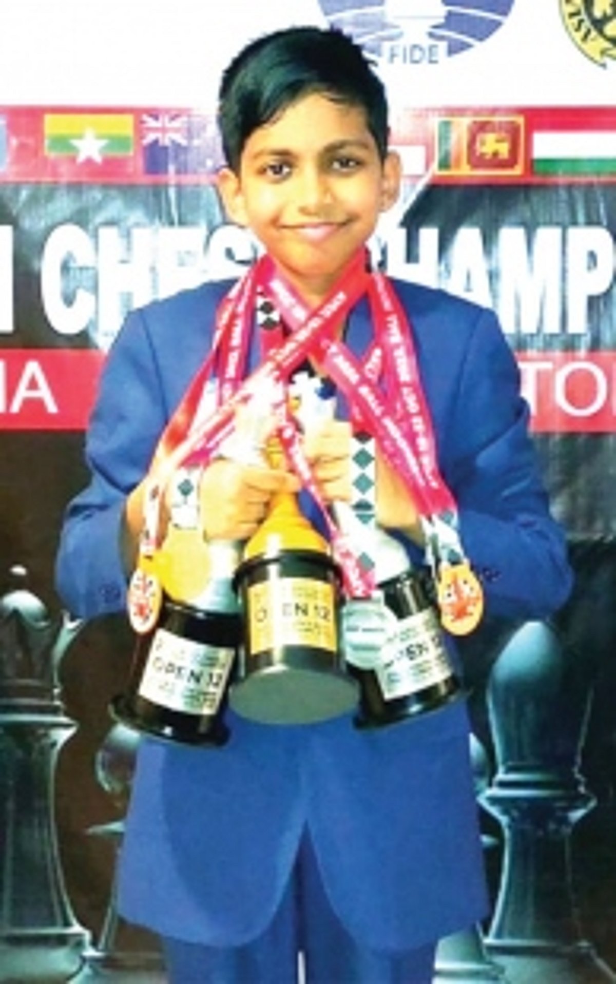 Ethan wins six medals for India at Asian Youth Chess Championships