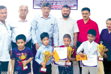 Evan Antonio Telles and Aaradhya Dessai Crowned State Chess Champions in U-7 Categories