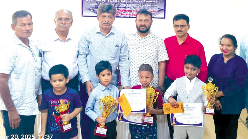 Evan Antonio Telles and Aaradhya Dessai Crowned State Chess Champions in U-7 Categories