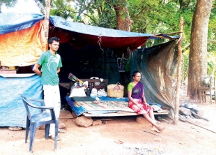 Evicted widow, son  still in the open