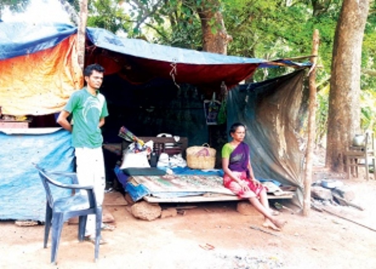 Evicted widow, son  still in the open