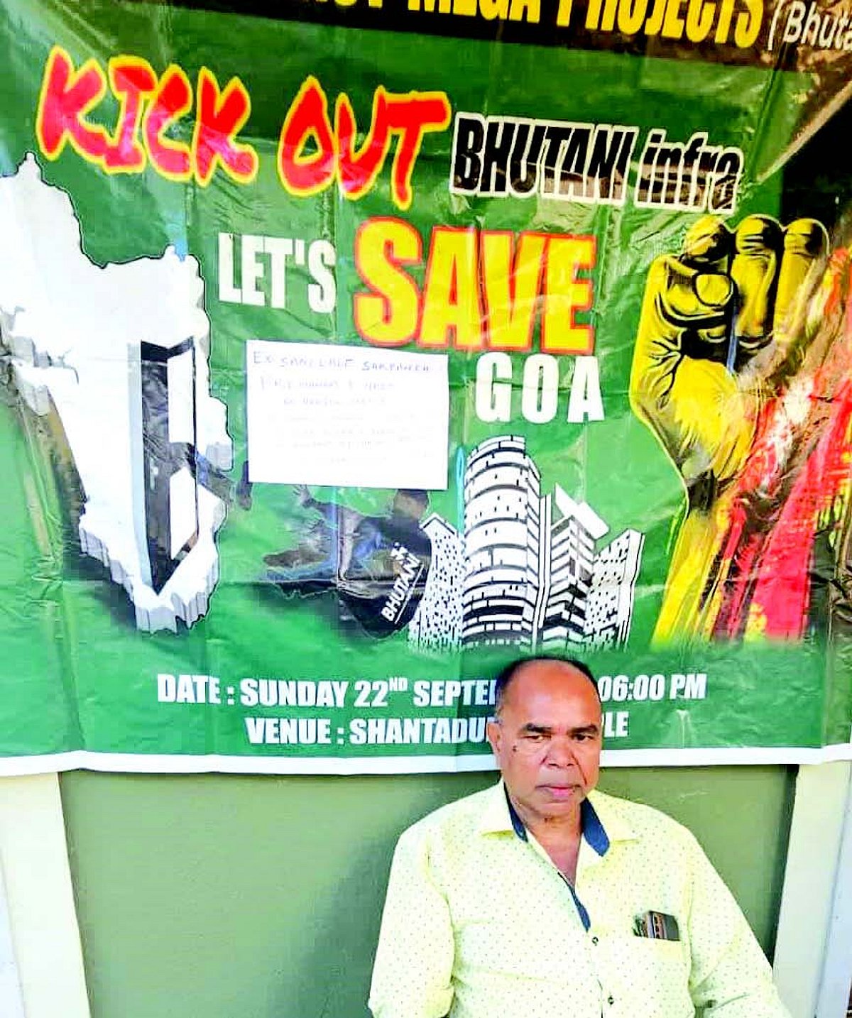 Ex-Sancoale sarpanch on indefinite fast against Bhutani project