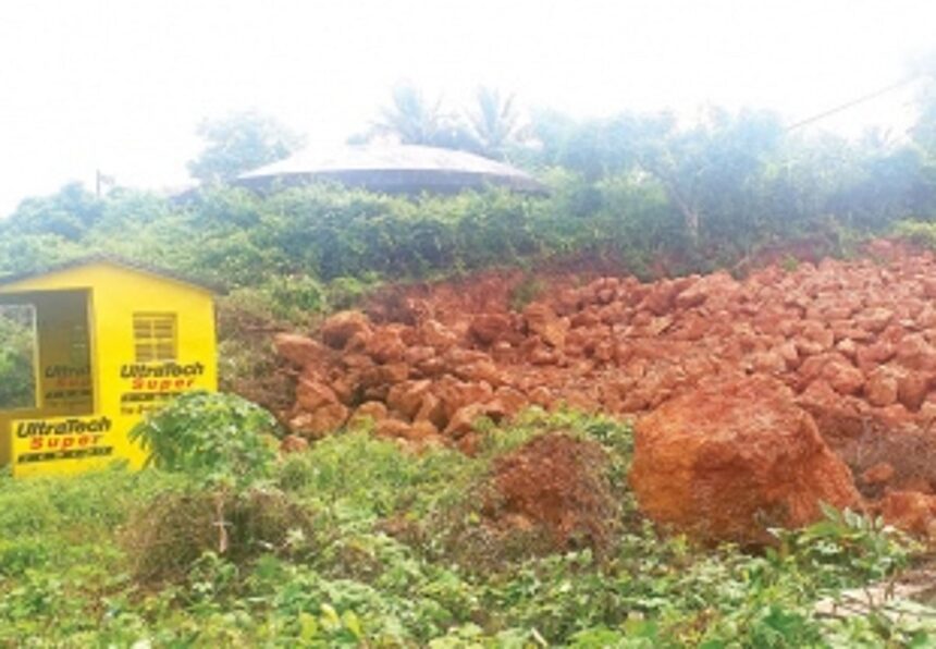 Excavation skirts PWD water tank at Bogmalo