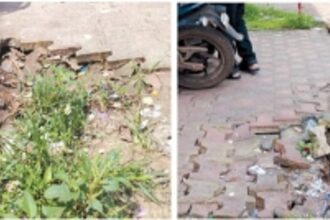 Exercise extreme caution while walking on Margao’s dangerous footpaths